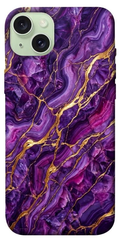 Чохол itsPrint Purple gold для Apple iPhone 15 Plus (6.7"), мармур, купити оптом з доставкою