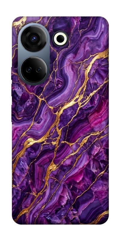 Чехол itsPrint Purple gold для TECNO Camon 20 Pro (CK7n), мрамор, купить оптом с доставкой