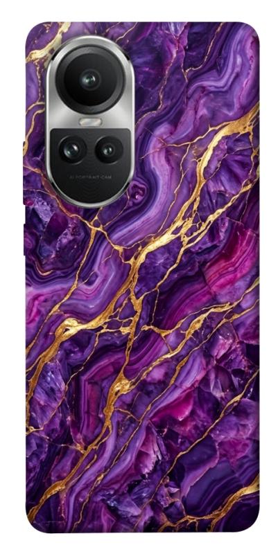 Чохол itsPrint Purple gold для Oppo Reno 10, мармур, купити оптом з доставкою