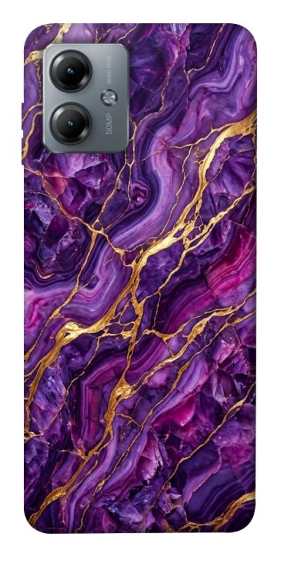 Чехол itsPrint Purple gold для Motorola Moto G14, мрамор, купить оптом с доставкой
