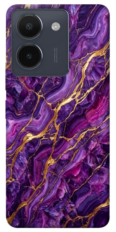 Чохол itsPrint Purple gold для Vivo Y36, мармур, купити оптом з доставкою