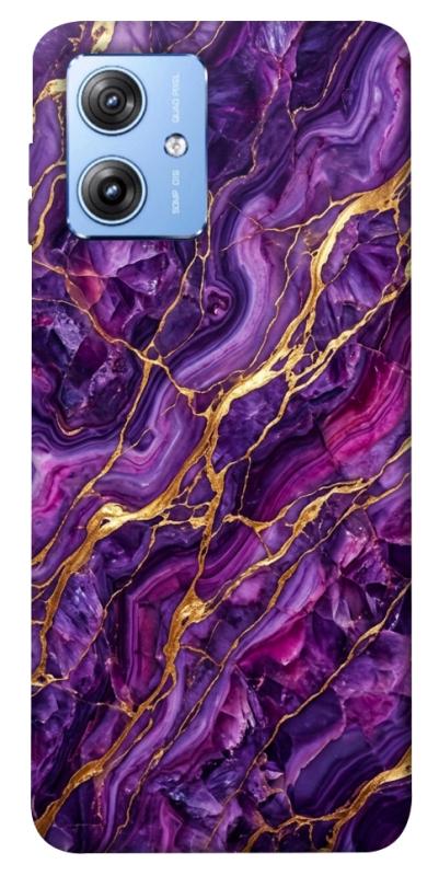 Чехол itsPrint Purple gold для Motorola Moto G84, мрамор, купить оптом с доставкой