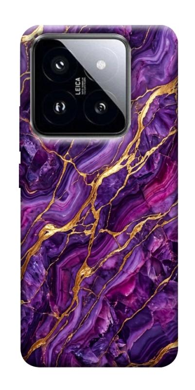 Чехол itsPrint Purple gold для Xiaomi 14 Pro, мрамор, купить оптом с доставкой