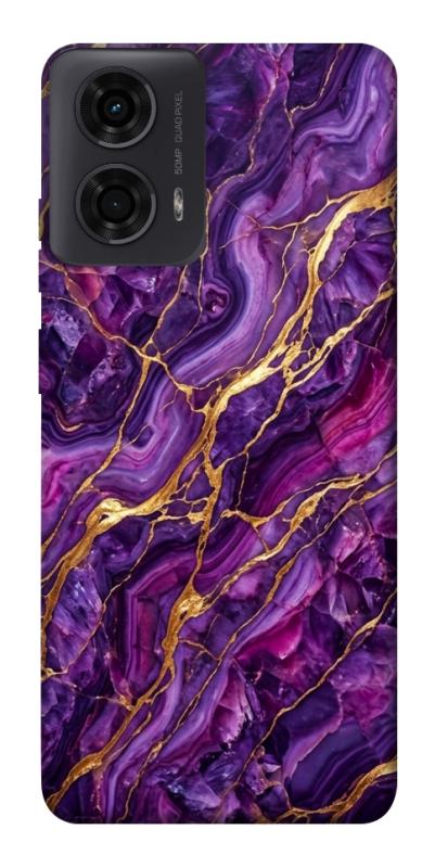 Чехол itsPrint Purple gold для Motorola Moto G24, мрамор, купить оптом с доставкой