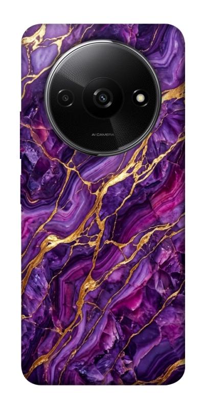 Чехол itsPrint Purple gold для Xiaomi Redmi A3, мрамор, купить оптом с доставкой