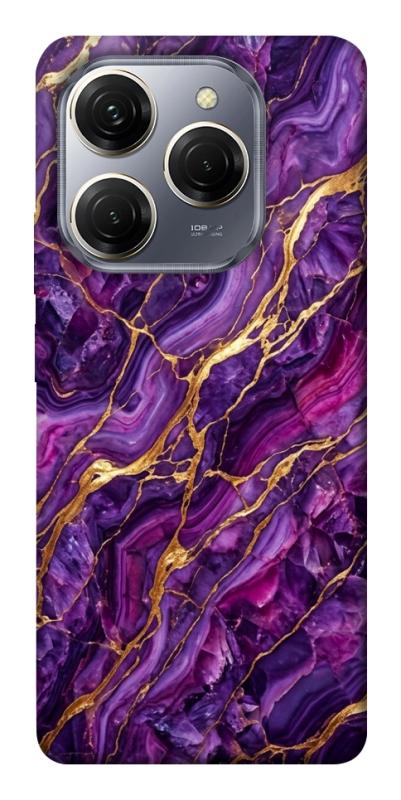 Чехол itsPrint Purple gold для TECNO Spark 20 Pro, мрамор, купить оптом с доставкой