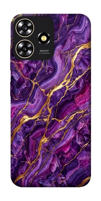 Чехол itsPrint Purple gold для ZTE Blade A73 4G, мрамор, купить оптом с доставкой