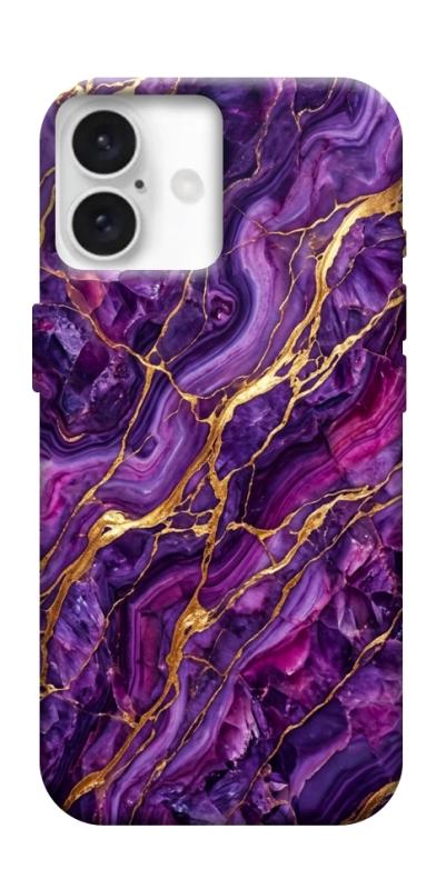 Чехол itsPrint Purple gold для Apple iPhone 16 Plus (6.7"), мрамор, купить оптом с доставкой