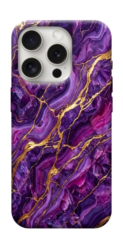 Чехол itsPrint Purple gold для Apple iPhone 16 Pro Max (6.9"), мрамор, купить оптом с доставкой