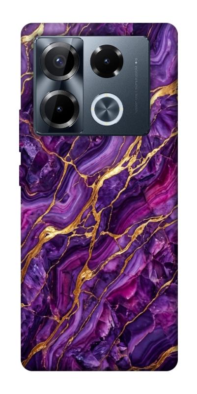 Чехол itsPrint Purple gold для Infinix Note 40 Pro 4G, мрамор, купить оптом с доставкой