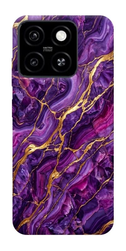 Чехол itsPrint Purple gold для ZTE Blade A55 4G, мрамор, купить оптом с доставкой