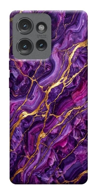 Чехол itsPrint Purple gold для Motorola Edge 50, мрамор, купить оптом с доставкой