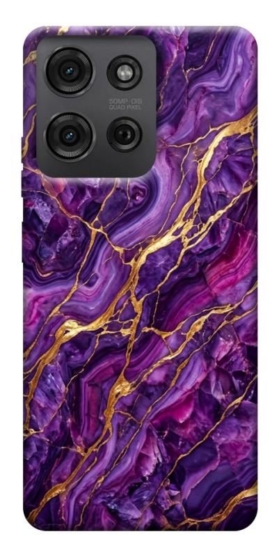 Чехол itsPrint Purple gold для Motorola Moto G75 5G, мрамор, купить оптом с доставкой