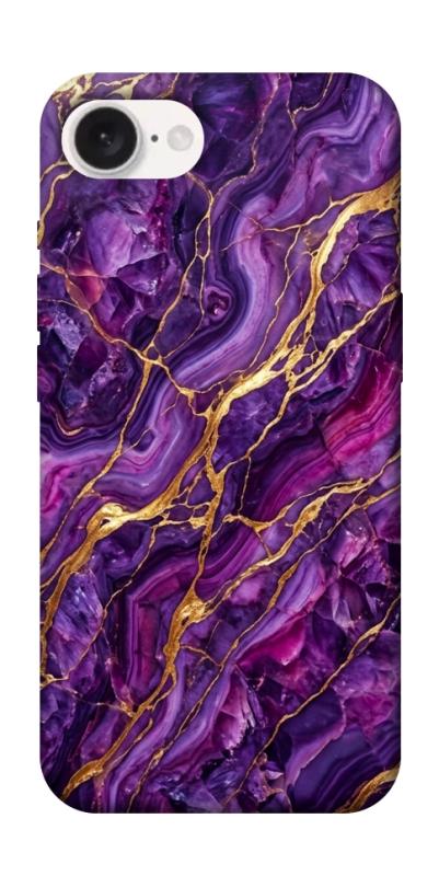 Чехол itsPrint Purple gold для Apple iPhone 16e (6.1"), мрамор, купить оптом с доставкой