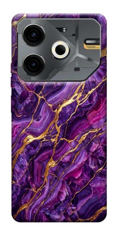 Чехол itsPrint Purple gold для TECNO Pova 6 Neo (LI6), мрамор, купить оптом с доставкой