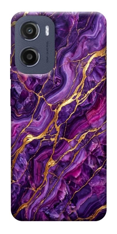 Чехол itsPrint Purple gold для Motorola Moto G05, мрамор, купить оптом с доставкой