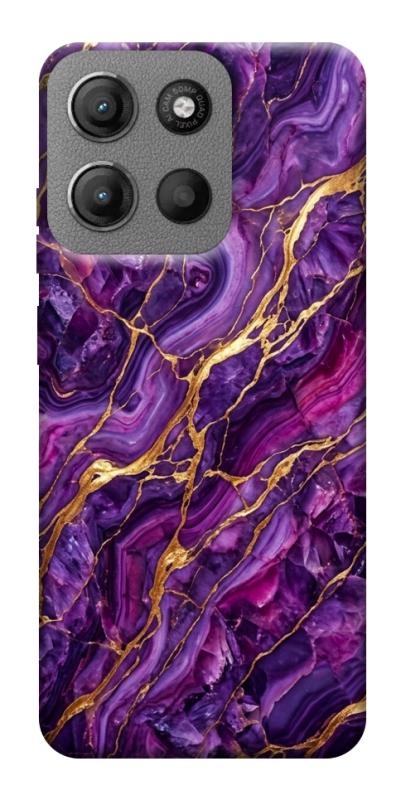 Чехол itsPrint Purple gold для Motorola Moto G15 4G, мрамор, купить оптом с доставкой