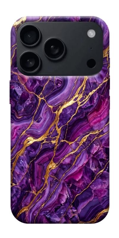 Чехол itsPrint Purple gold для Apple iPhone 17 Pro (6.3"), мрамор, купить оптом с доставкой