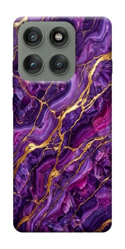 Чохол itsPrint Purple gold для Motorola Edge 60 Pro, мармур, купити оптом з доставкою
