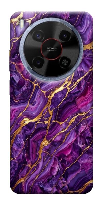 Чехол itsPrint Purple gold для ZTE Nubia V70 Max, мрамор, купить оптом с доставкой