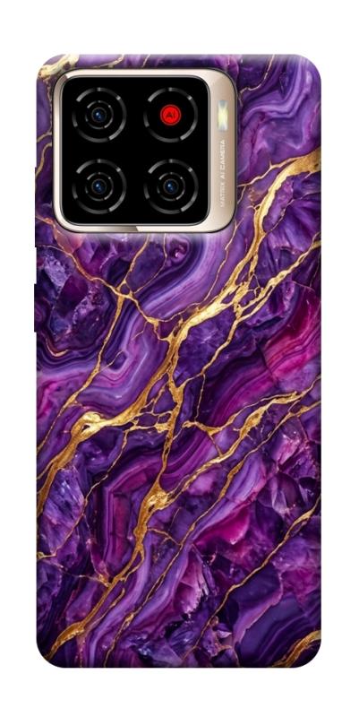 Чехол itsPrint Purple gold для ZTE Blade A56, мрамор, купить оптом с доставкой