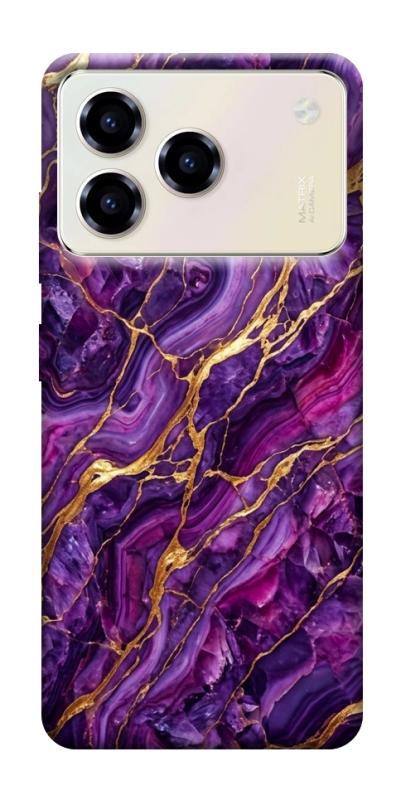 Чехол itsPrint Purple gold для ZTE Blade A76, мрамор, купить оптом с доставкой