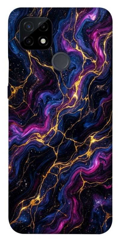 Чехол itsPrint Purple space marble для Realme C21, мрамор, купить оптом с доставкой