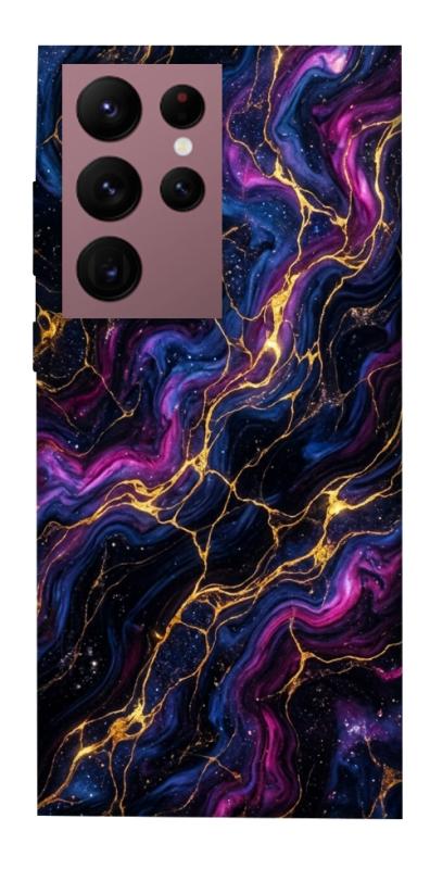 Чехол itsPrint Purple space marble для Samsung Galaxy S22 Ultra, мрамор, купить оптом с доставкой