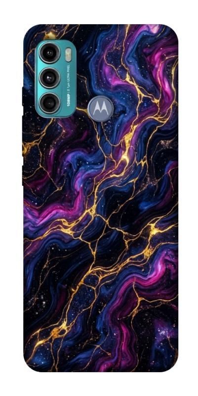 Чехол itsPrint Purple space marble для Motorola Moto G60, мрамор, купить оптом с доставкой