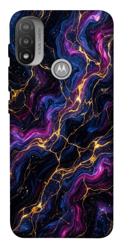 Чехол itsPrint Purple space marble для Motorola Moto E20, мрамор, купить оптом с доставкой