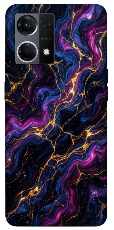 Чехол itsPrint Purple space marble для Oppo Reno 7 4G, мрамор, купить оптом с доставкой