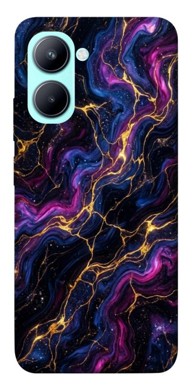 Чехол itsPrint Purple space marble для Realme C33, мрамор, купить оптом с доставкой