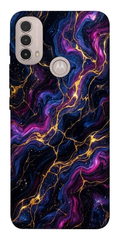 Чехол itsPrint Purple space marble для Motorola Moto E40, мрамор, купить оптом с доставкой