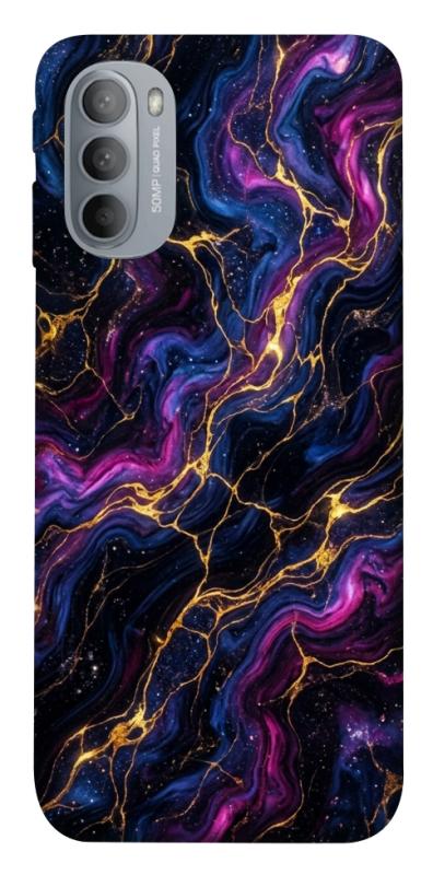 Чехол itsPrint Purple space marble для Motorola Moto G31, мрамор, купить оптом с доставкой