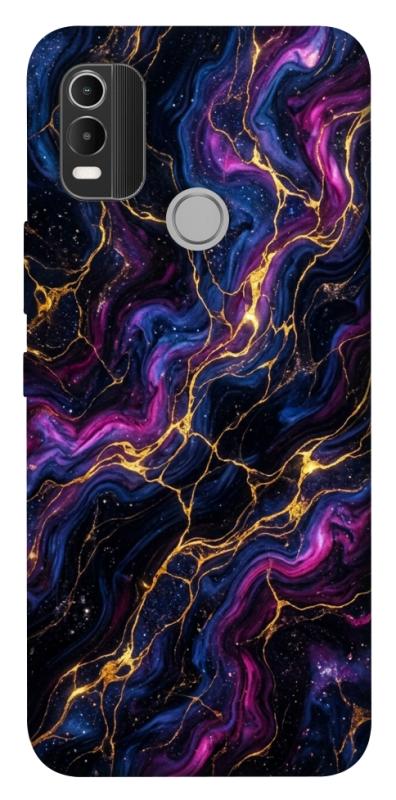 Чехол itsPrint Purple space marble для Nokia C21 Plus, мрамор, купить оптом с доставкой