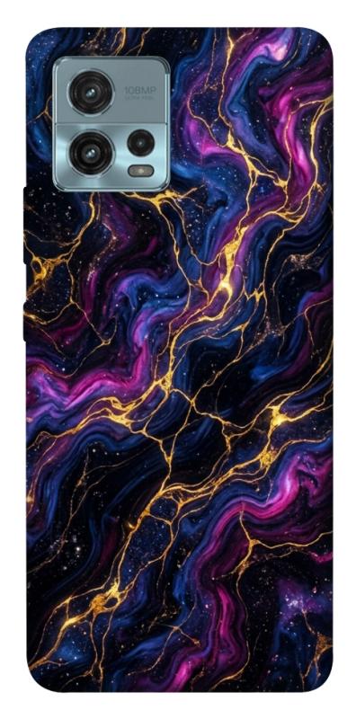Чехол itsPrint Purple space marble для Motorola Moto G72, мрамор, купить оптом с доставкой