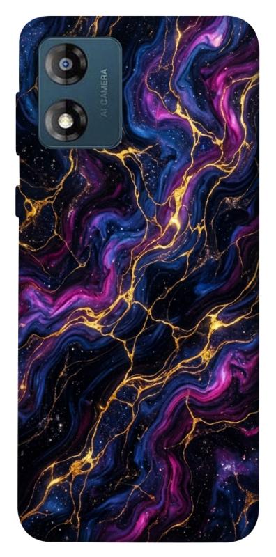Чехол itsPrint Purple space marble для Motorola Moto E13, мрамор, купить оптом с доставкой