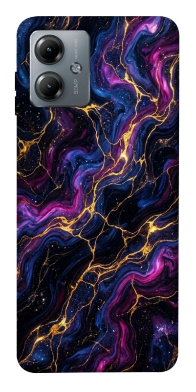 Чехол itsPrint Purple space marble для Motorola Moto G14, мрамор, купить оптом с доставкой