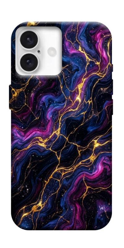 Чехол itsPrint Purple space marble для Apple iPhone 16 (6.1"), мрамор, купить оптом с доставкой