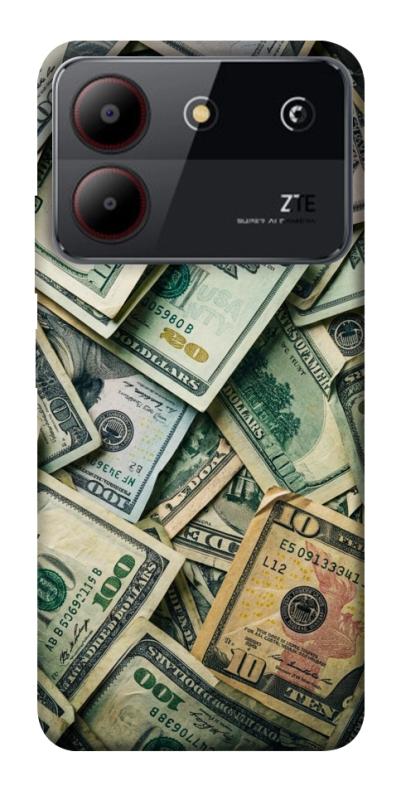 Чехол itsPrint Dollars для ZTE Blade A54 4G, деньги, купить оптом с доставкой