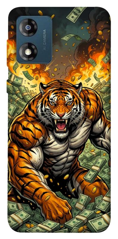 Чехол itsPrint Money tiger для Motorola Moto E13, деньги, купить оптом с доставкой