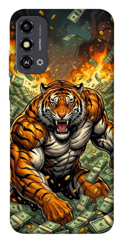 Чехол itsPrint Money tiger для ZTE Blade A53, деньги, купить оптом с доставкой