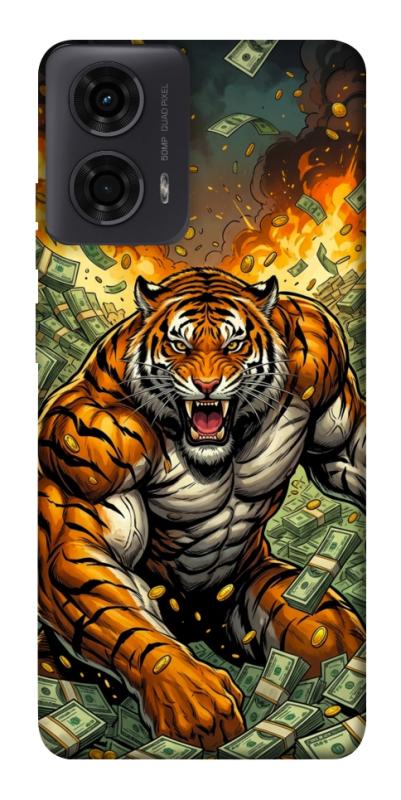 Чехол itsPrint Money tiger для Motorola Moto G24, деньги, купить оптом с доставкой