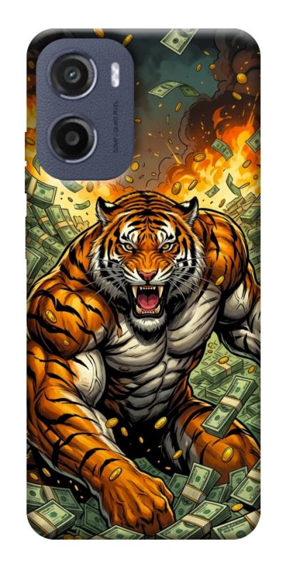 Чехол itsPrint Money tiger для Motorola Moto G05, деньги, купить оптом с доставкой