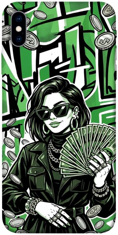 Чехол itsPrint Money woman green для Apple iPhone X (5.8"), деньги, купить оптом с доставкой
