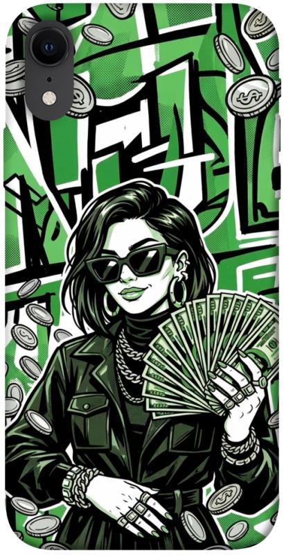 Чехол itsPrint Money woman green для Apple iPhone XR (6.1"), деньги, купить оптом с доставкой