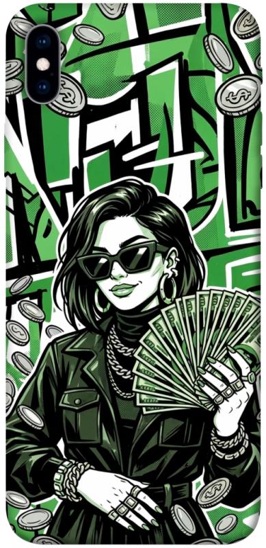 Чохол itsPrint Money woman green для Apple iPhone XS Max (6.5"), гроші, купити оптом з доставкою