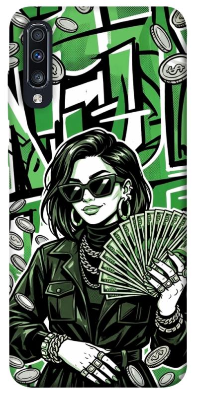 Чохол itsPrint Money woman green для Samsung Galaxy A70 (A705F), гроші, купити оптом з доставкою