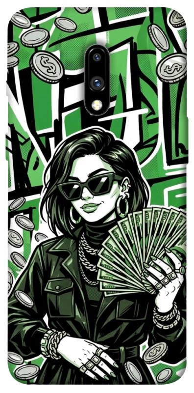 Чохол itsPrint Money woman green для OnePlus 7, гроші, купити оптом з доставкою