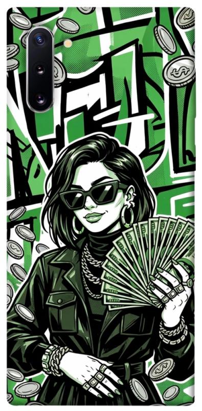 Чохол itsPrint Money woman green для Samsung Galaxy Note 10, гроші, купити оптом з доставкою